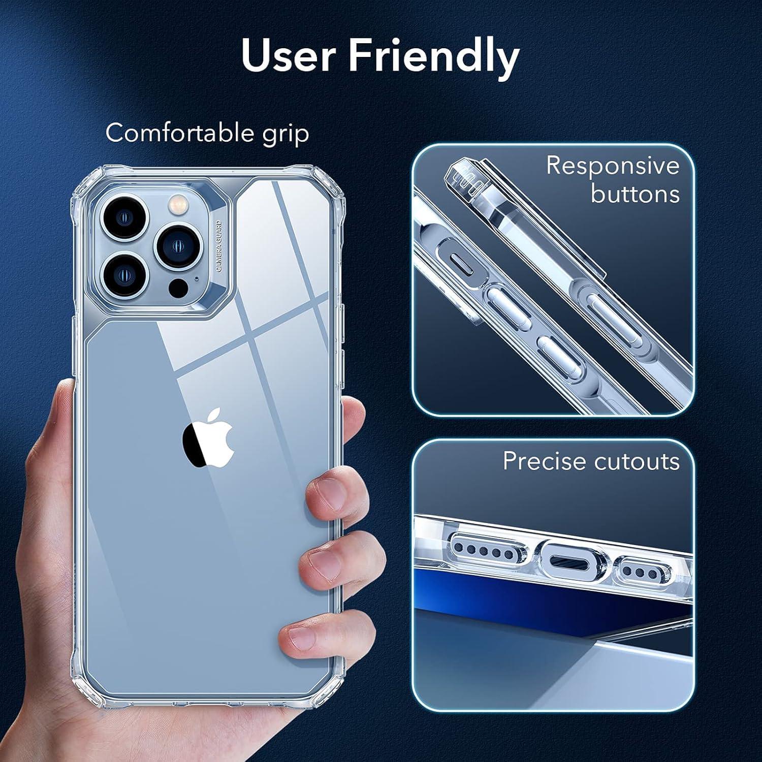 imageESR for iPhone 12iPhone 12 Pro Case MilitaryGrade Protection Shockproof AirGuard Corners YellowingResistant Back Air Armor ClearBClear