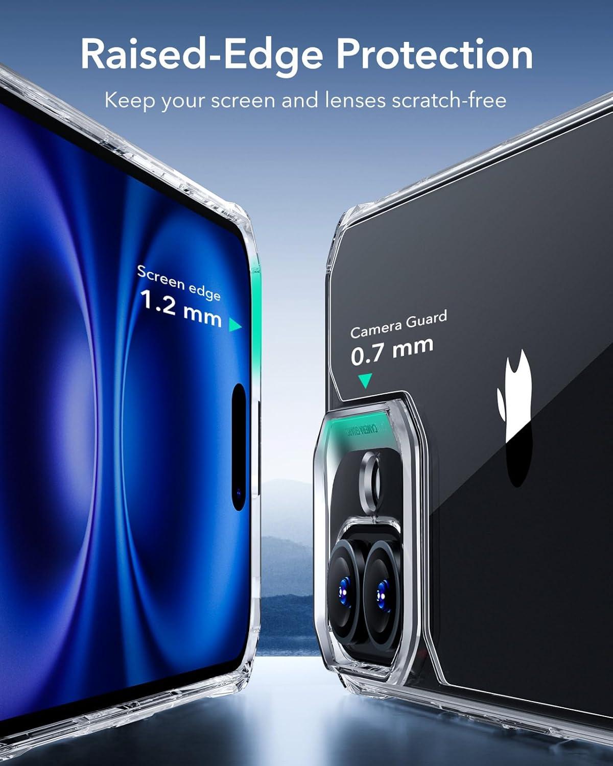 imageESR for iPhone 12iPhone 12 Pro Case MilitaryGrade Protection Shockproof AirGuard Corners YellowingResistant Back Air Armor ClearBClear