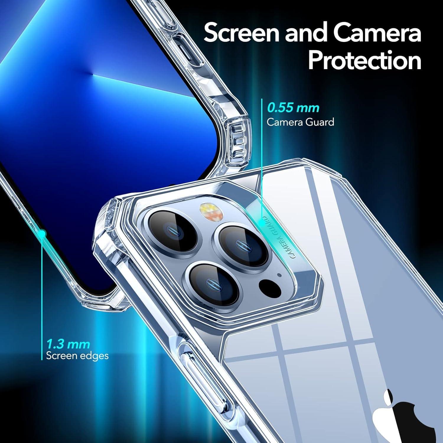 imageESR for iPhone 12iPhone 12 Pro Case MilitaryGrade Protection Shockproof AirGuard Corners YellowingResistant Back Air Armor ClearBClear