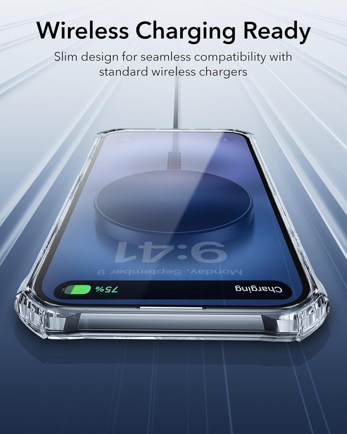 imageESR for iPhone 12iPhone 12 Pro Case MilitaryGrade Protection Shockproof AirGuard Corners YellowingResistant Back Air Armor ClearBClear