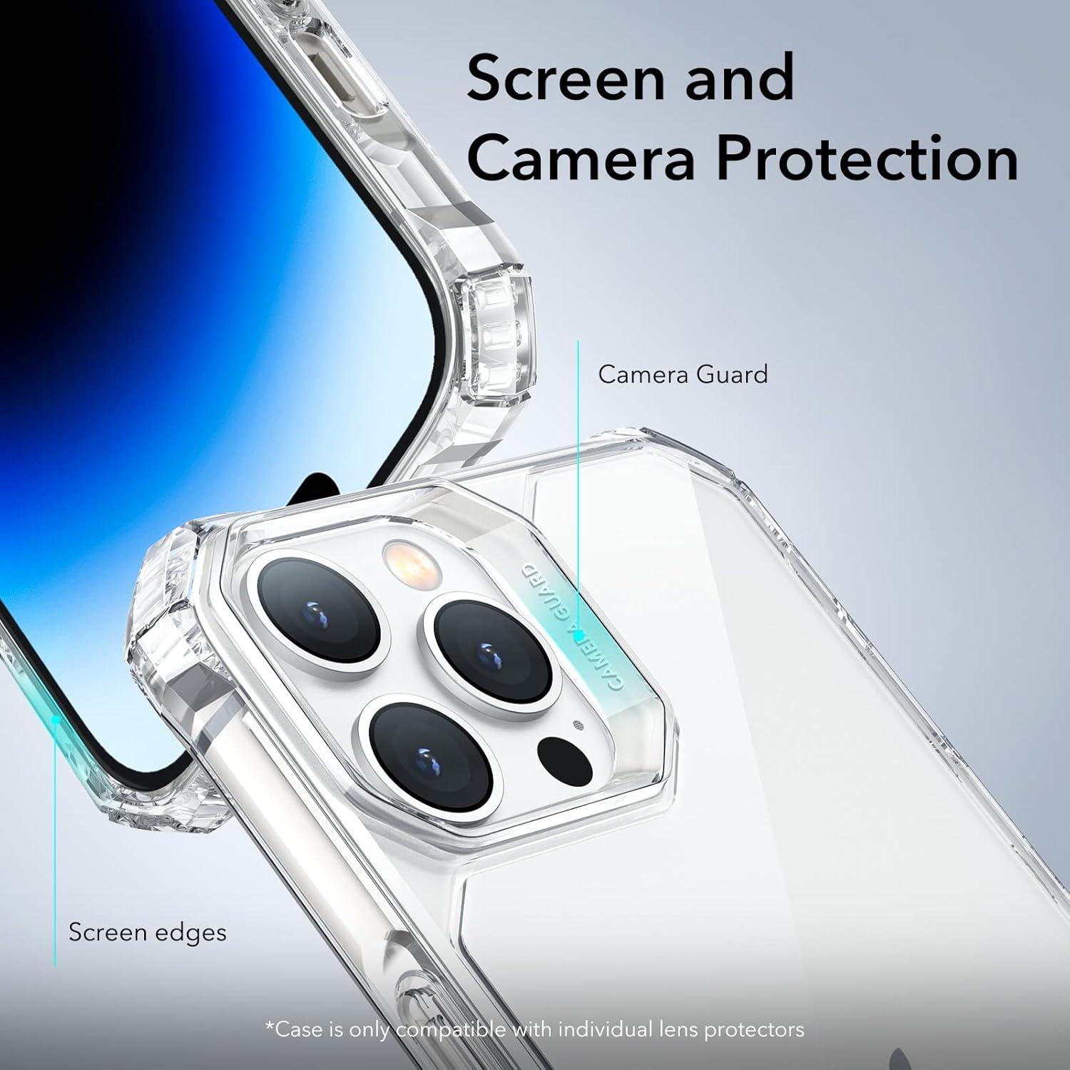 imageESR for iPhone 12iPhone 12 Pro Case MilitaryGrade Protection Shockproof AirGuard Corners YellowingResistant Back Air Armor ClearBClear