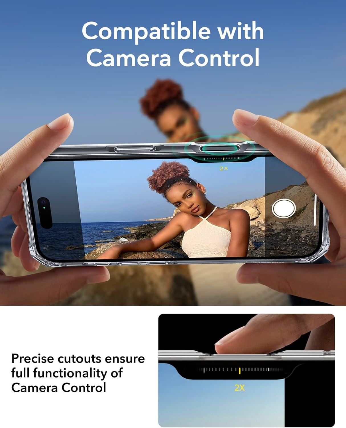 imageESR for iPhone 12iPhone 12 Pro Case MilitaryGrade Protection Shockproof AirGuard Corners YellowingResistant Back Air Armor ClearBClear