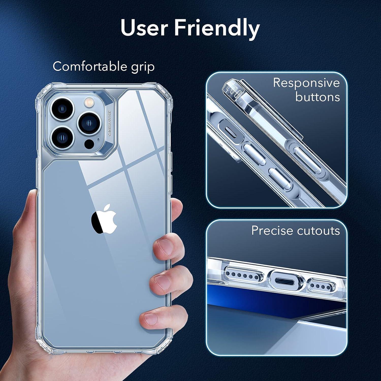 imageESR for iPhone 12iPhone 12 Pro Case MilitaryGrade Protection Shockproof AirGuard Corners YellowingResistant Back Air Armor ClearBClear