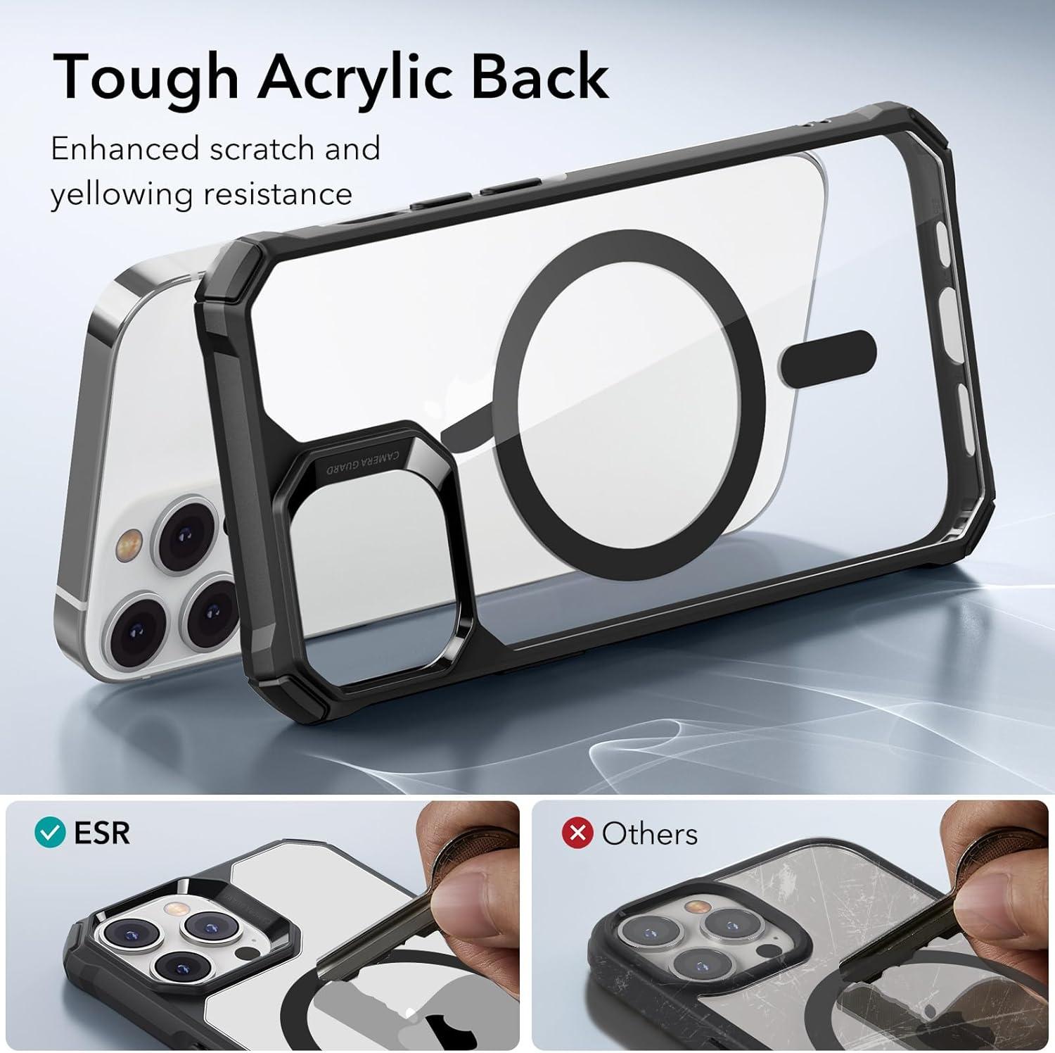 imageESR for iPhone 12iPhone 12 Pro Case MilitaryGrade Protection Shockproof AirGuard Corners YellowingResistant Back Air Armor ClearMClear Black