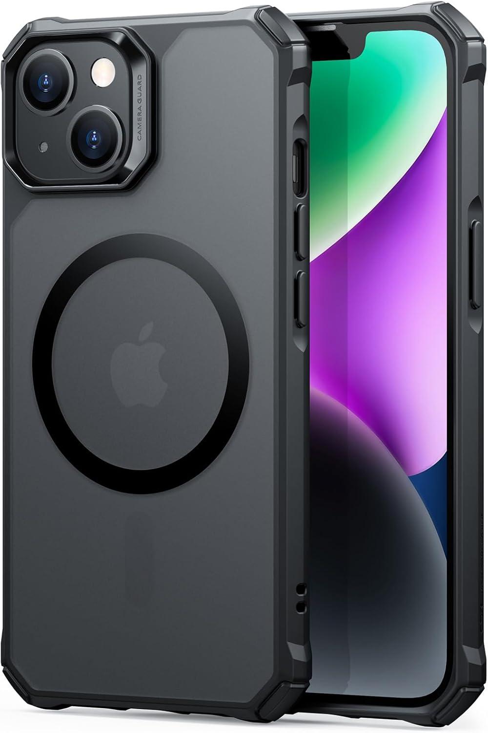 imageESR for iPhone 12iPhone 12 Pro Case MilitaryGrade Protection Shockproof AirGuard Corners YellowingResistant Back Air Armor ClearMFrosted Black