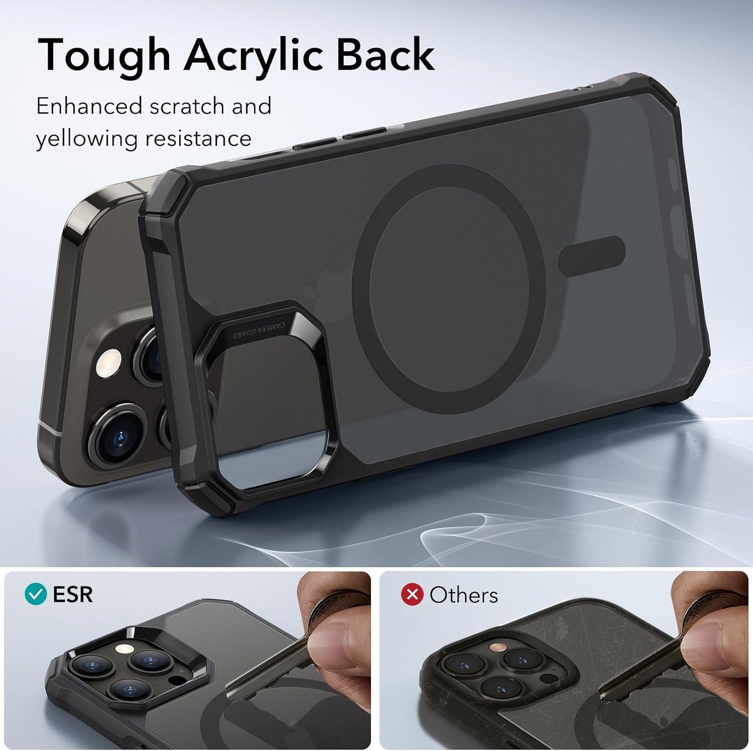 imageESR for iPhone 12iPhone 12 Pro Case MilitaryGrade Protection Shockproof AirGuard Corners YellowingResistant Back Air Armor ClearMFrosted Black