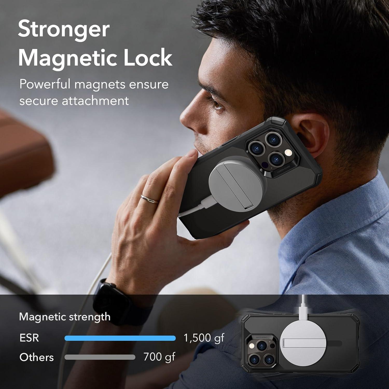 imageESR for iPhone 12iPhone 12 Pro Case MilitaryGrade Protection Shockproof AirGuard Corners YellowingResistant Back Air Armor ClearMFrosted Black