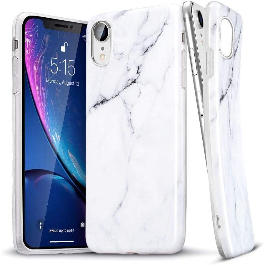 imageESR Marble Case Compatible with iPhone 11 Slim Soft Flexible TPU MarblePattern Cover for iPhone 11 61 2019 Release White Sierra