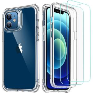 ESR Alliance Series Case Compatible with iPhone 12 Mini Case 5.4-Inch [2 Tempered-Glass Screen Protectors] [Full-Body Hybrid Protection] [Shock Absorbing] [Scratch Resistant] – Clear