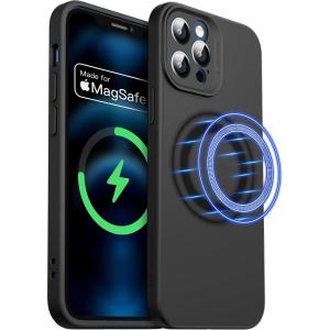 ESR Cloud Soft Case with MagSafe Compatible with iPhone 12 Pro Max (2020) (6.7-Inch), Made for MagSafe Certified Liquid Silicone Hybrid Case with Camera Guard Pro, Black