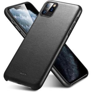 ESR Premium Real Leather Case Compatible with iPhone 11 Pro Max – Slim Full Leather Phone Case [Supports Wireless Charging] [Scratch-Resistant] Protective Case for iPhone 11 Pro Max 6.5″ 2019 – Black
