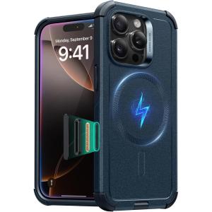 ESR for iPhone 12/iPhone 12 Pro Case, Military-Grade Protection, Shockproof Air-Guard Corners, Yellowing-Resistant Back, Air Armor, Clear(A-Navy Blue)