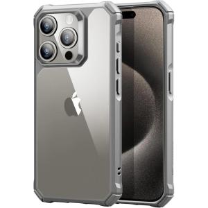 ESR for iPhone 12/iPhone 12 Pro Case, Military-Grade Protection, Shockproof Air-Guard Corners, Yellowing-Resistant Back, Air Armor, Clear(B-Clear Grey)