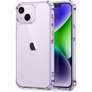 ESR for iPhone 12/iPhone 12 Pro Case, Military-Grade Protection, Shockproof Air-Guard Corners, Yellowing-Resistant Back, Air Armor, Clear(B-Clear Purple)