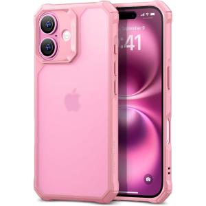 ESR for iPhone 12/iPhone 12 Pro Case, Military-Grade Protection, Shockproof Air-Guard Corners, Yellowing-Resistant Back, Air Armor, Clear(B-Frosted Pink)