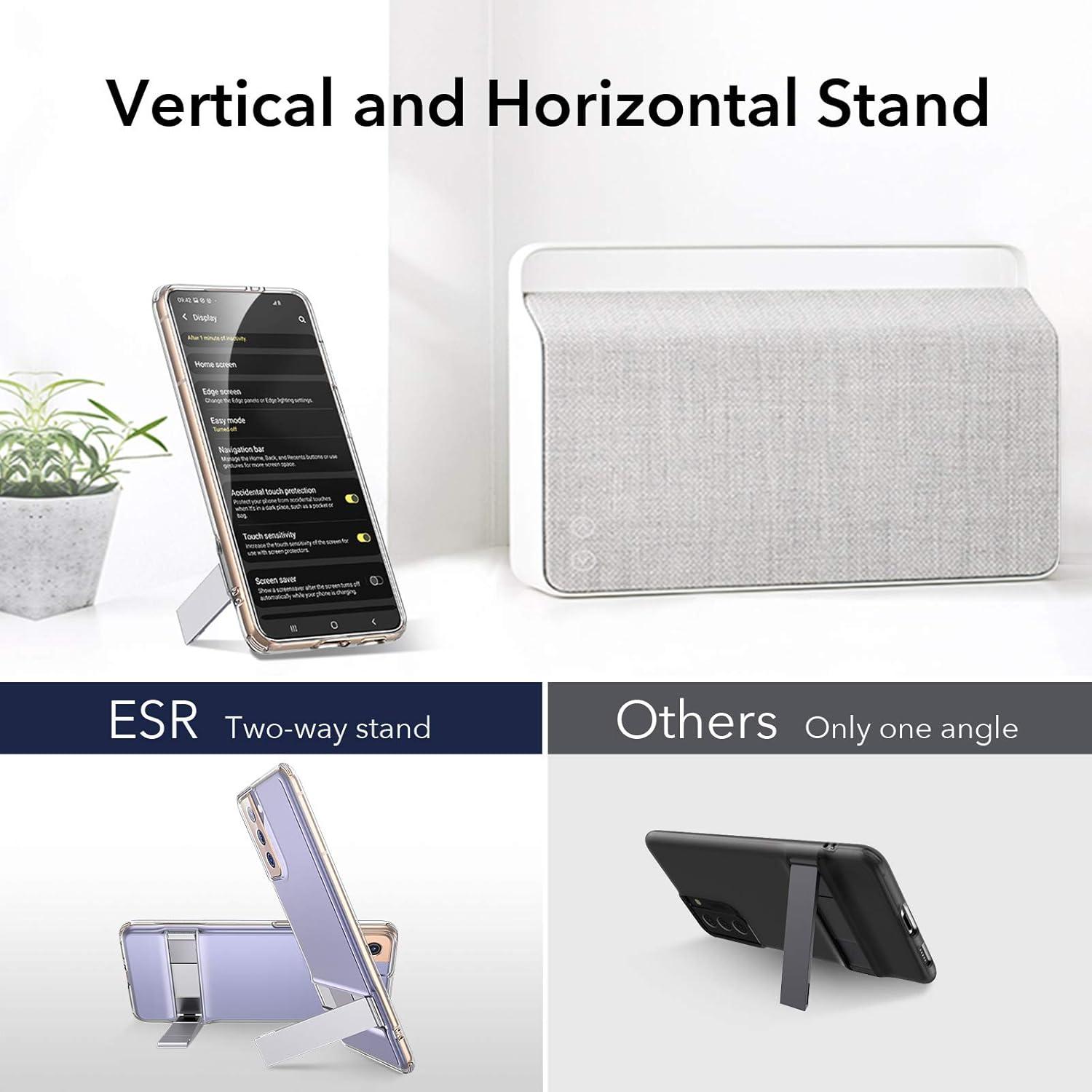 imageESR Metal Kickstand Case Compatible with Samsung Galaxy S21Clear