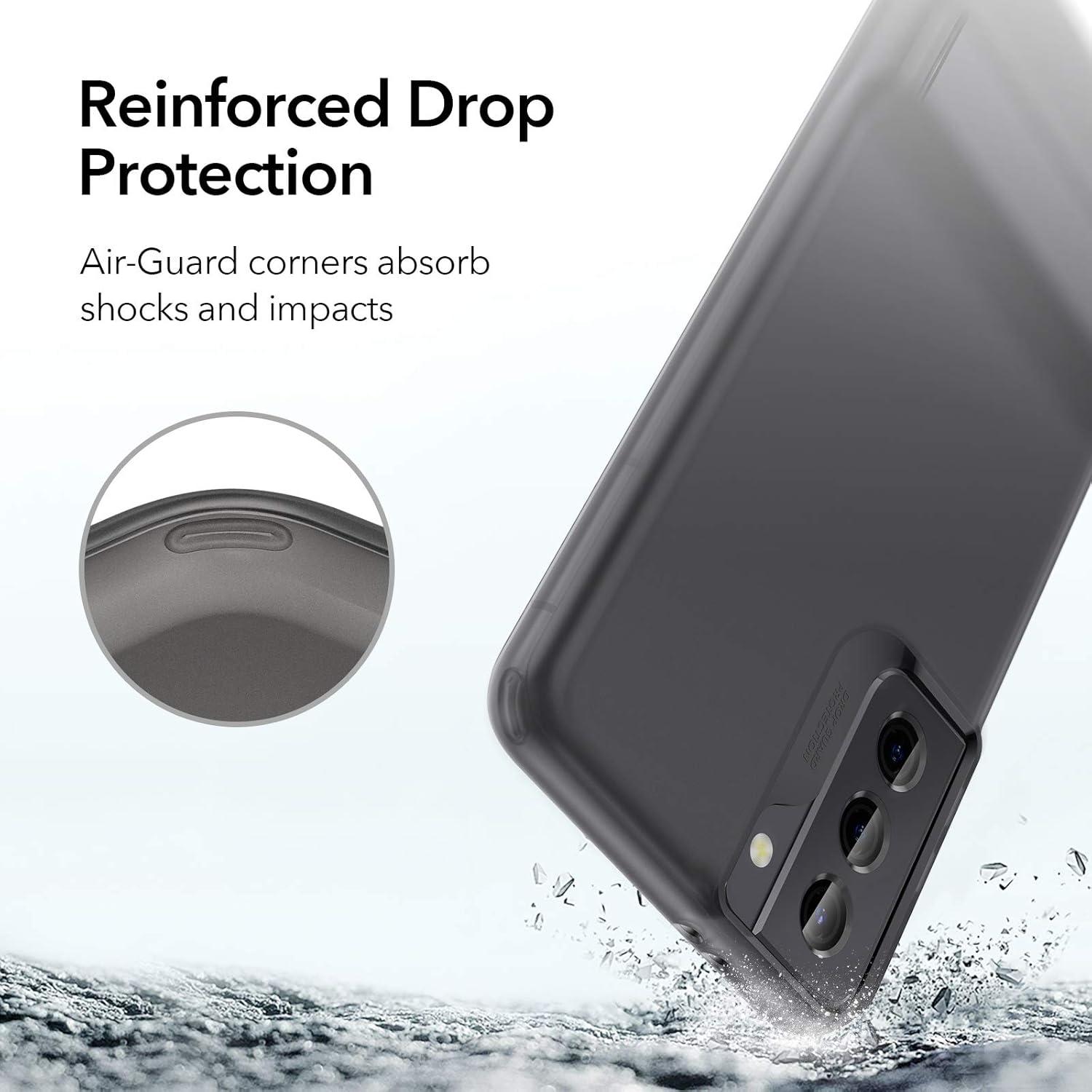 imageESR Metal Kickstand Case Compatible with Samsung Galaxy S21Translucent Black