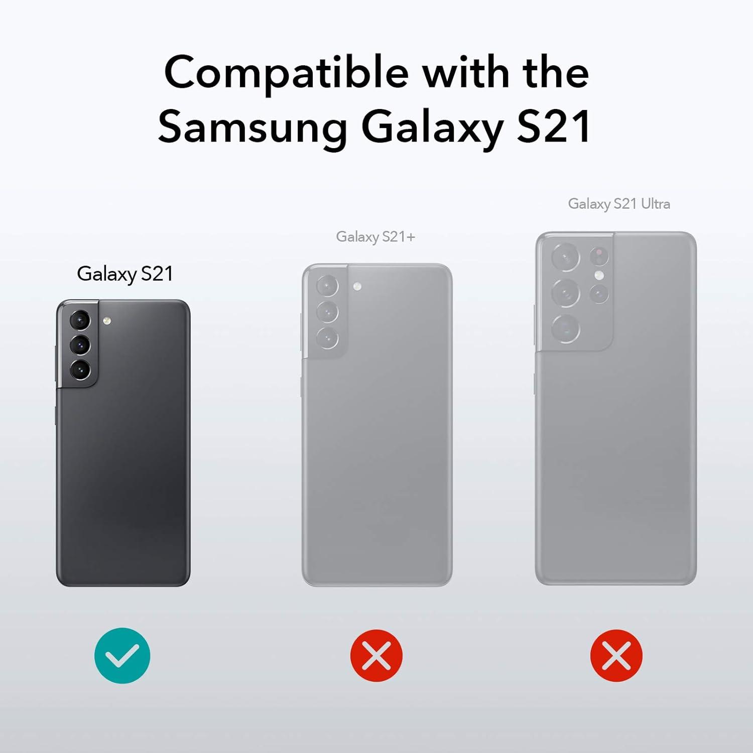 imageESR Metal Kickstand Case Compatible with Samsung Galaxy S21Translucent Black