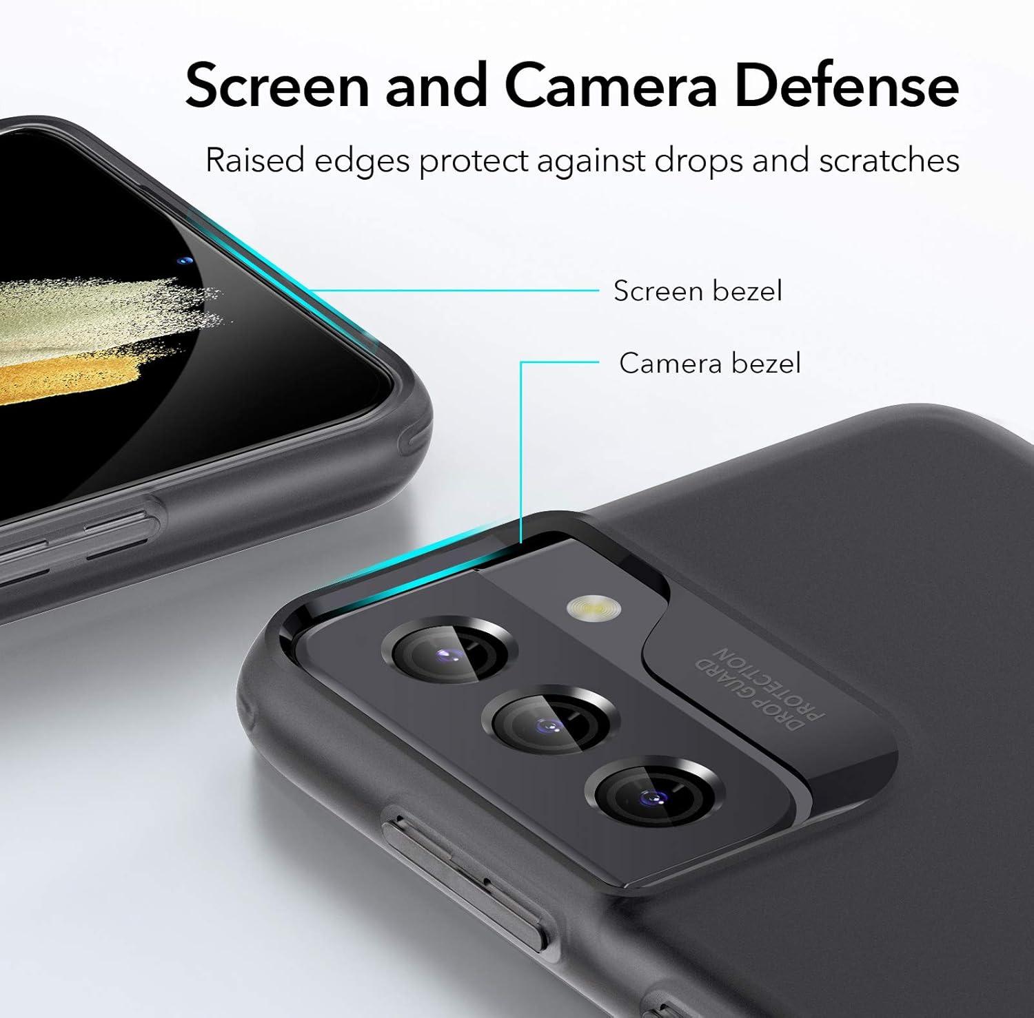 imageESR Metal Kickstand Case Compatible with Samsung Galaxy S21Translucent Black