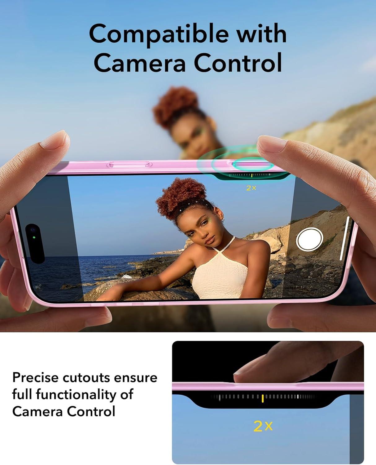 imageESR for iPhone 16 Plus Case Compatible with MagSafe Camera Protection Shockproof Thin Cover Resists Yellowing Scratches Magnetic Phone Case for iPhone 16 Plus Zero Series Frosted PinkMagSafe