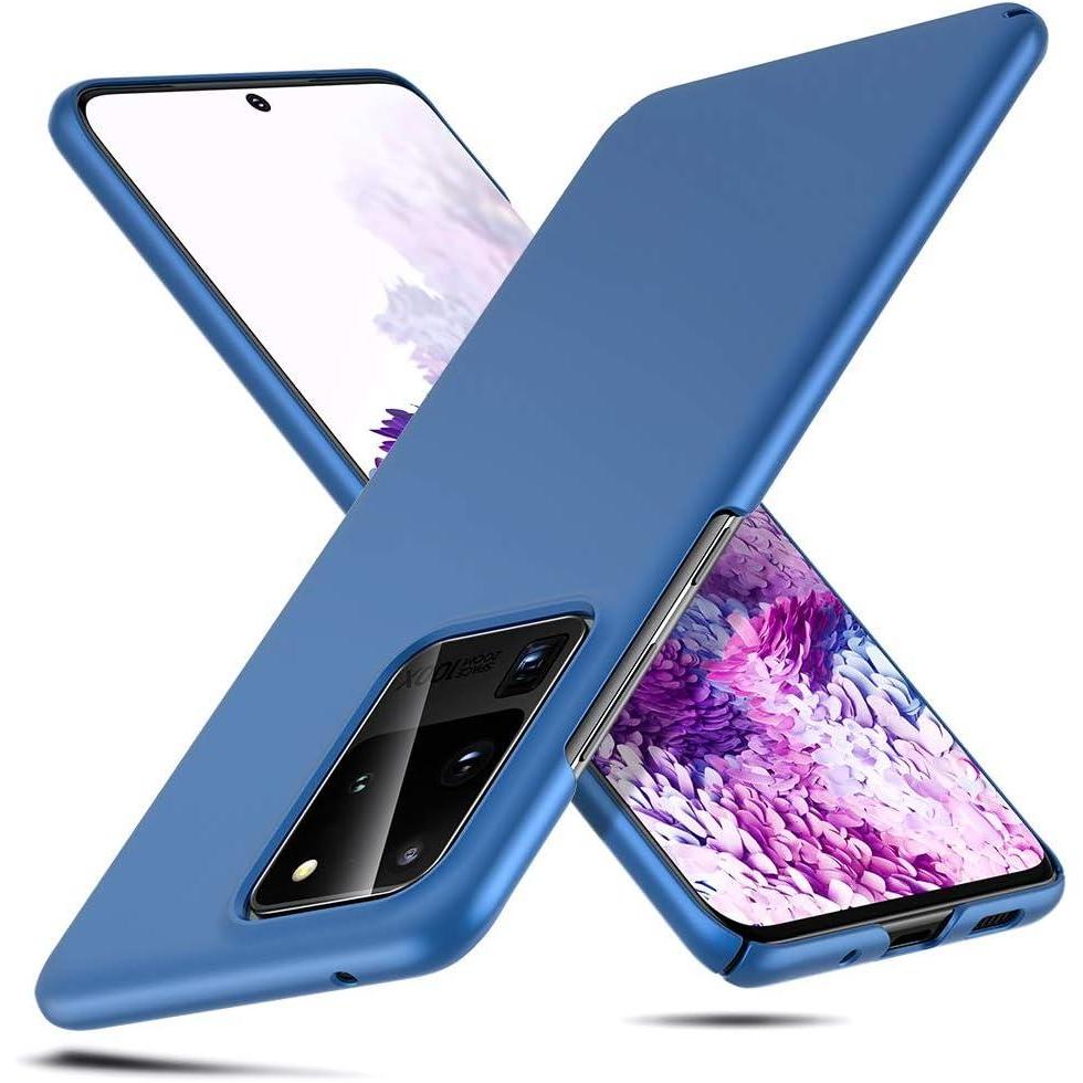 imageESR Appro Slim Case Compatible with Samsung Galaxy S20 Ultra 69Inch Slim Silky Matte Hard Cover Case UltraThin and Protective Blue
