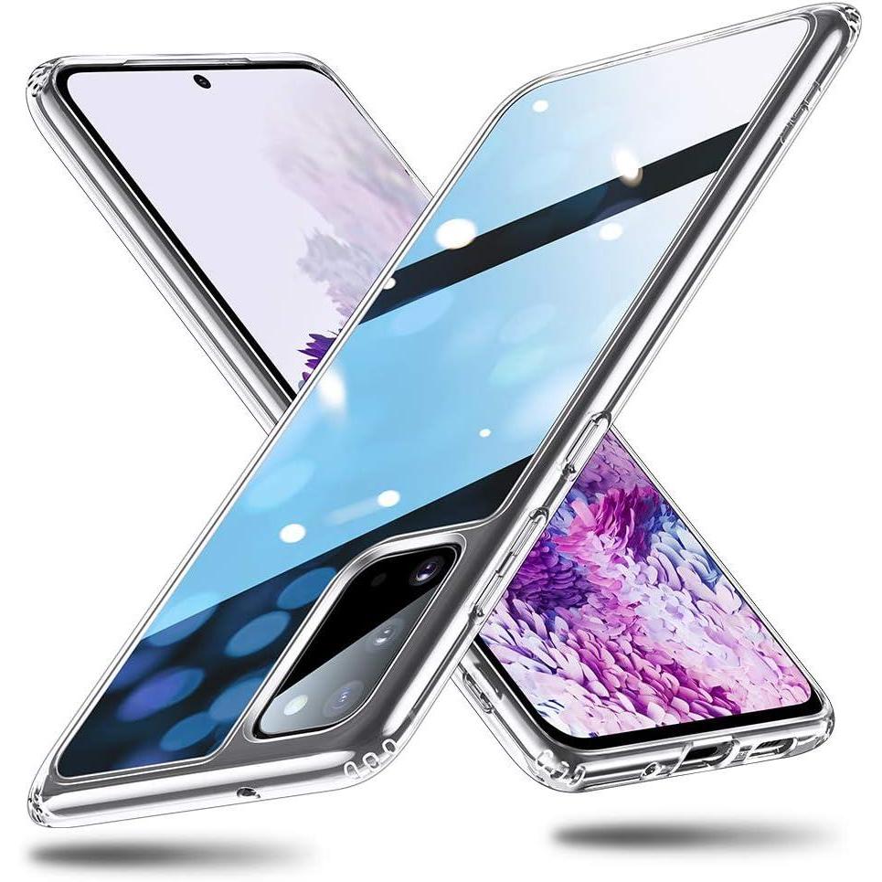 imageESR Glass Case Compatible with Samsung Galaxy S20  Mimic Series 9H Tempered Glass Back Cover with TPU Frame ScratchResistant Soft Bumper Protective Case for Galaxy S20  Clea Clear