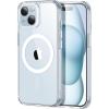 imageESR for iPhone 15 Case Translucent Matte Case Compatible with MagSafe MilitaryGrade Protection Classic Series Clear