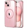 imageESR for iPhone 15 Case Translucent Matte Case Compatible with MagSafe MilitaryGrade Protection Classic Series Clear Pink