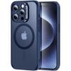imageESR for iPhone 15 Pro Max Case Translucent Matte Case Compatible with MagSafe MilitaryGrade Protection Classic Series Frosted Blue
