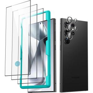 ESR 3 Pack for Samsung Galaxy S25 Ultra Screen Protector, 9H+ Hardness HD Tempered Glass with Easy Installation UltraFit tray for Galaxy S25 Ultra [6.9”], Case Friendly | 9H+ Hardness, HD Tempered Glass, Easy Installation, [6.9″], Case Friendly(3+1 Pack)