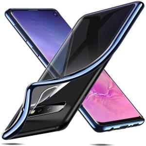 ESR Essential Crown Case Compatible with The Samsung Galaxy S10, Clear Slim Soft TPU Cover Case Compatible for The Samsung Galaxy S10 2019, Blue Frame