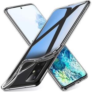 ESR Essential Crown Case Compatible with The Samsung Galaxy S20 Plus, Clear Slim Soft TPU Cover Case for The Samsung Galaxy S20 Plus (2020), Black Frame