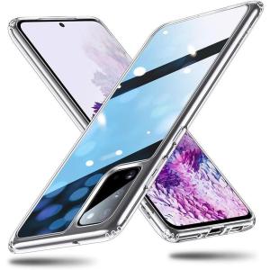 ESR Glass Case Compatible with Samsung Galaxy S20 – Mimic Series 9H Tempered Glass Back Cover with TPU Frame [Scratch-Resistant] [Soft Bumper] Protective Case for Galaxy S20 – Clea Clear