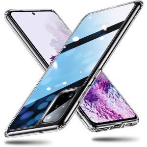 ESR Glass Case Compatible with Samsung Galaxy S20 Plus – Mimic Series 9H Tempered Glass Back Cover with TPU Frame [Scratch-Resistant] [Soft Bumper] Protective Case for Galaxy S20 Plus – Clear