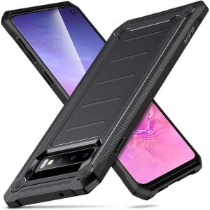 ESR Machina Rugged Samsung Galaxy S10 Case, Flexible and Textured Design, TPU Ultra-Thin Slim Stylish Shockproof Protective Cover [Secure Grip] for The Samsung Galaxy S10 (2019), Black