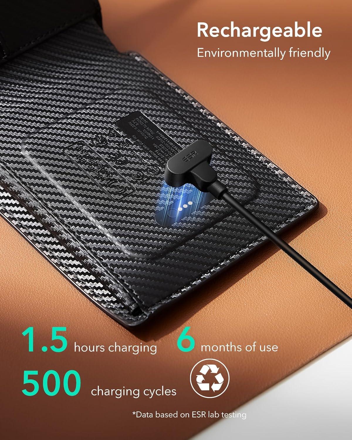 imageESR Magnetic Wallet Compatible with MagSafe Wallet with Adjustable Stand for iPhone 171615141312 Series Not for iPhone 1312 mini 3 Card Holder Vegan Leather BlackNonMagSafe 9 Cards 15 Bills Black Carbon Fiber