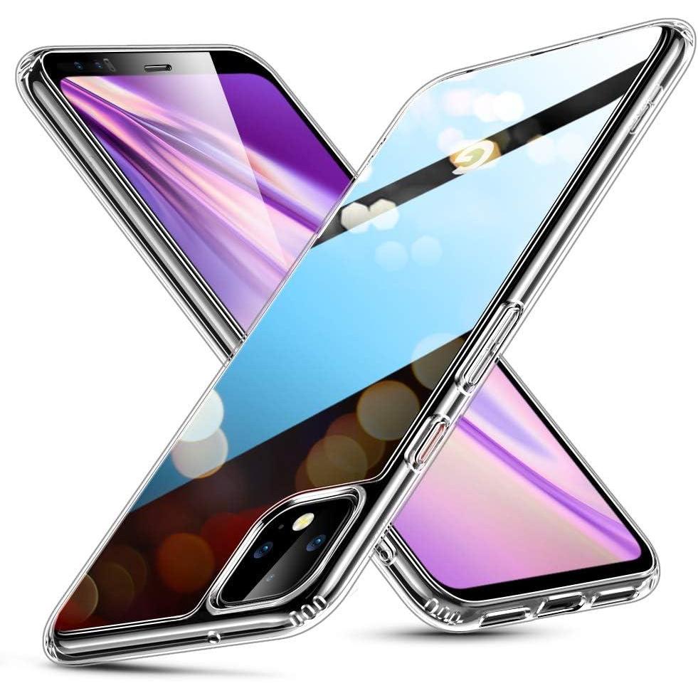 imageESR Google Pixel 4 Case 9H Tempered Glass MilitaryGrade Drop Protection ScratchResistant TPU Bumper Hybrid Case Clear Black