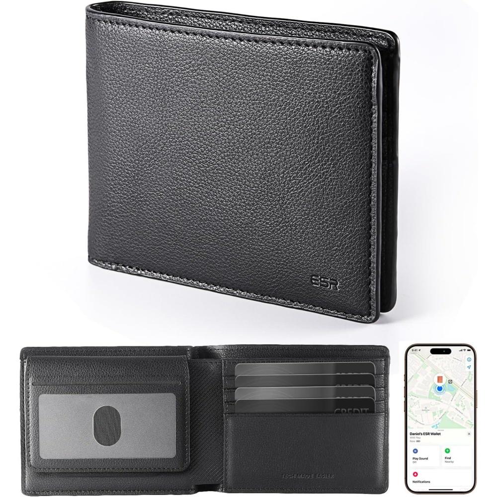 imageESR Magnetic Wallet Compatible with MagSafe Wallet with Adjustable Stand for iPhone 171615141312 Series Not for iPhone 1312 mini 3 Card Holder Vegan Leather BlackNonMagSafe 9 Cards  15 Bills  Twillingt Black