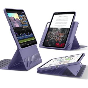 ESR for iPad Pro 11 Inch Case (2022/2021/2020/2018, 4th/3rd/2nd/1st Generation), Removable Magnetic Cover, Adjustable Portrait/Landscape Stand with Raised Display View, 9 Standing Angles, Blue(Purple)