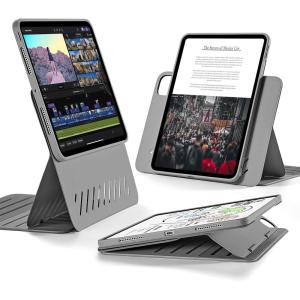 ESR for iPad Pro 11 Inch Case (2022/2021/2020/2018, 4th/3rd/2nd/1st Generation), Removable Magnetic Cover, Adjustable Portrait/Landscape Stand with Raised Display View, 9 Standing Angles, Blue(Grey)