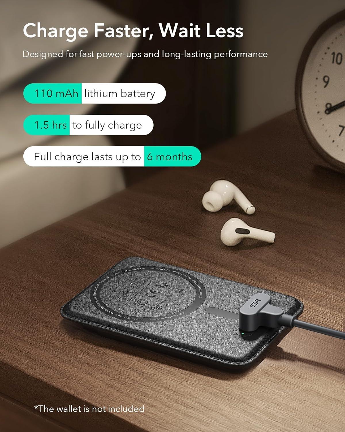 imageESR Magnetic Charger fot Geo Wallet USBC to Pogo Pin Charging Cable Black