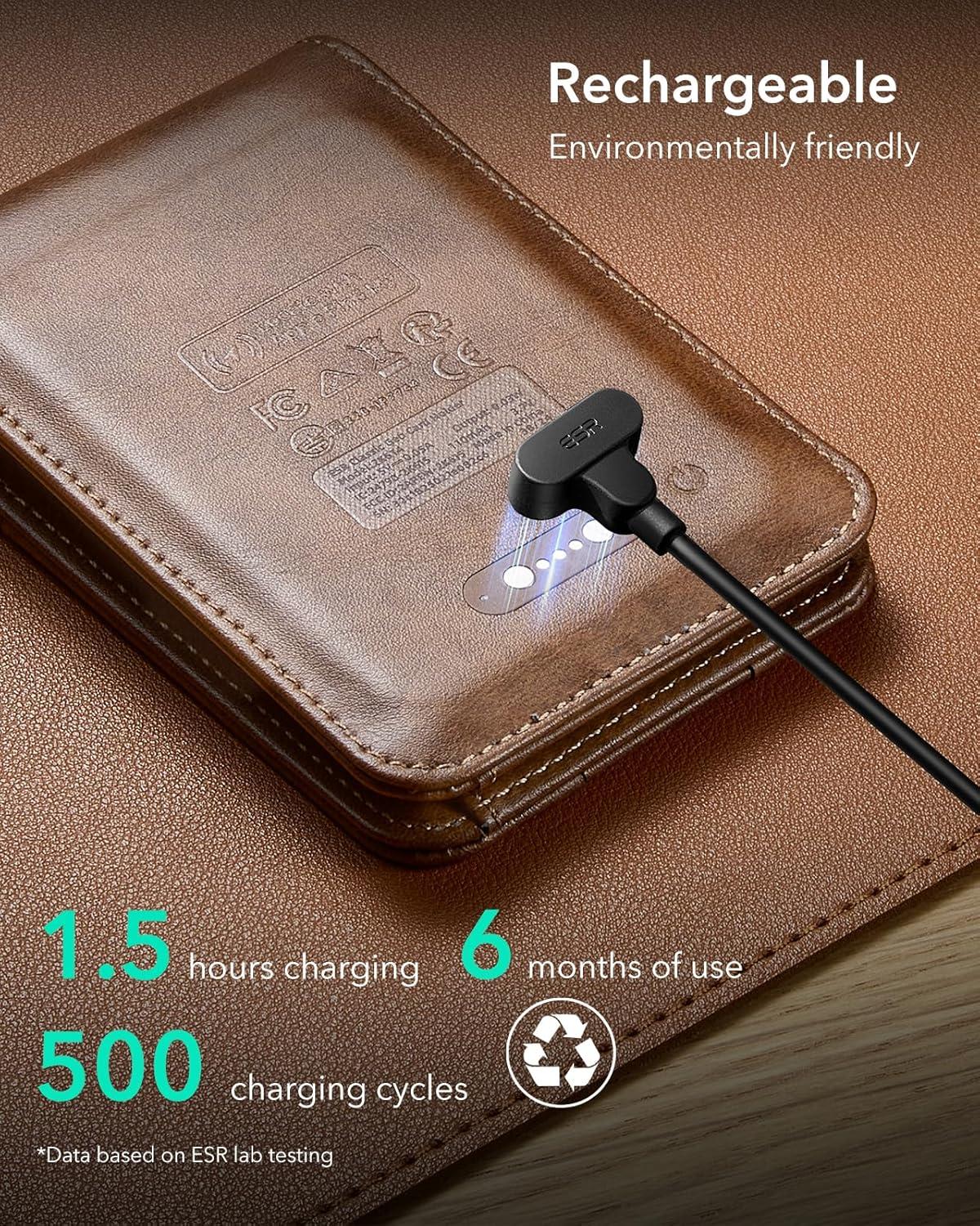 imageESR Magnetic Wallet Compatible with MagSafe Wallet with Adjustable Stand for iPhone 171615141312 Series Not for iPhone 1312 mini 3 Card Holder Vegan Leather BlueNonMagSafe 11 Cards 3 Bills Aged Leather