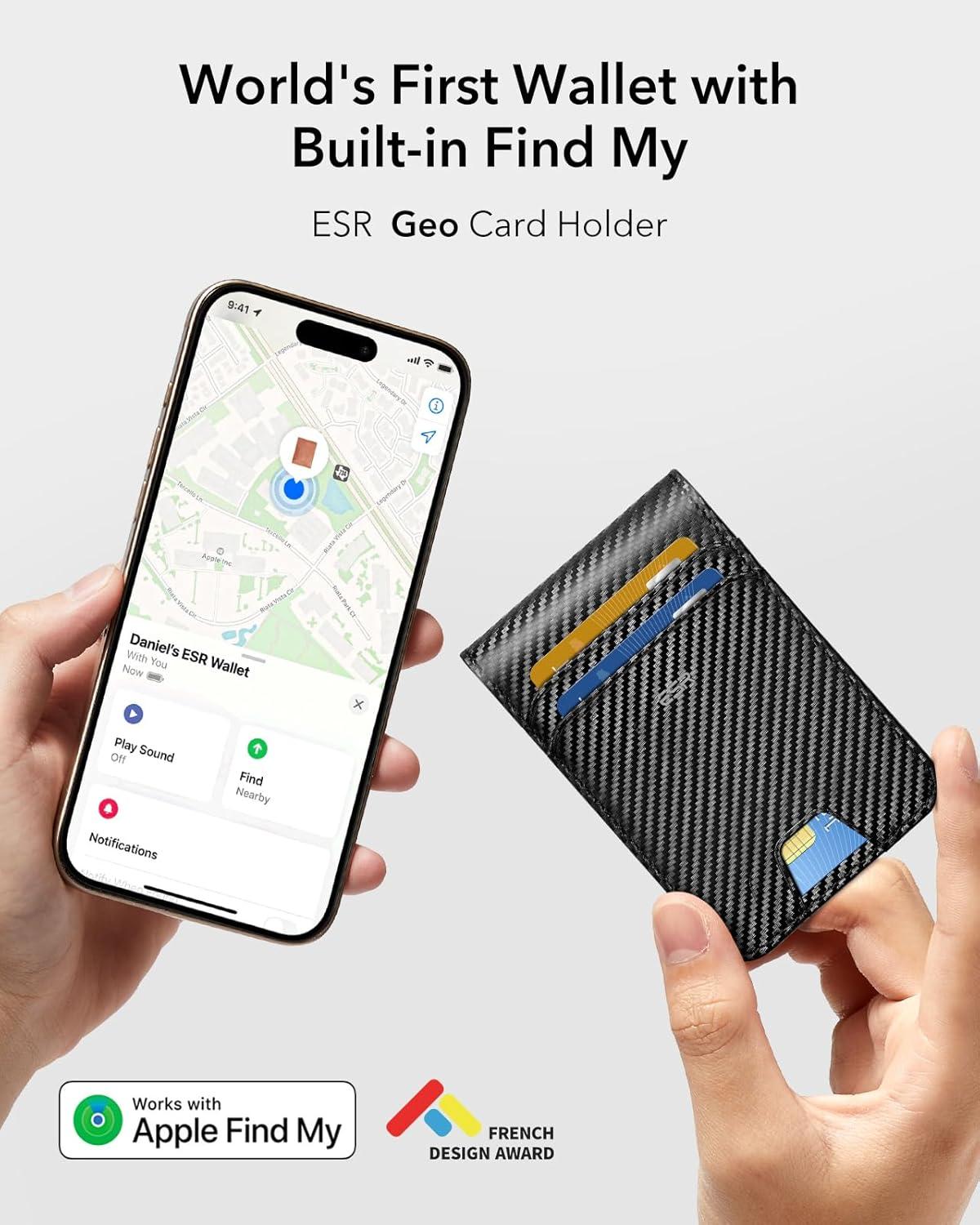 imageESR Magnetic Wallet Compatible with MagSafe Wallet with Adjustable Stand for iPhone 171615141312 Series Not for iPhone 1312 mini 3 Card Holder Vegan Leather BlueNonMagSafe 11 Cards 3 Bills Black Carbon Fiber
