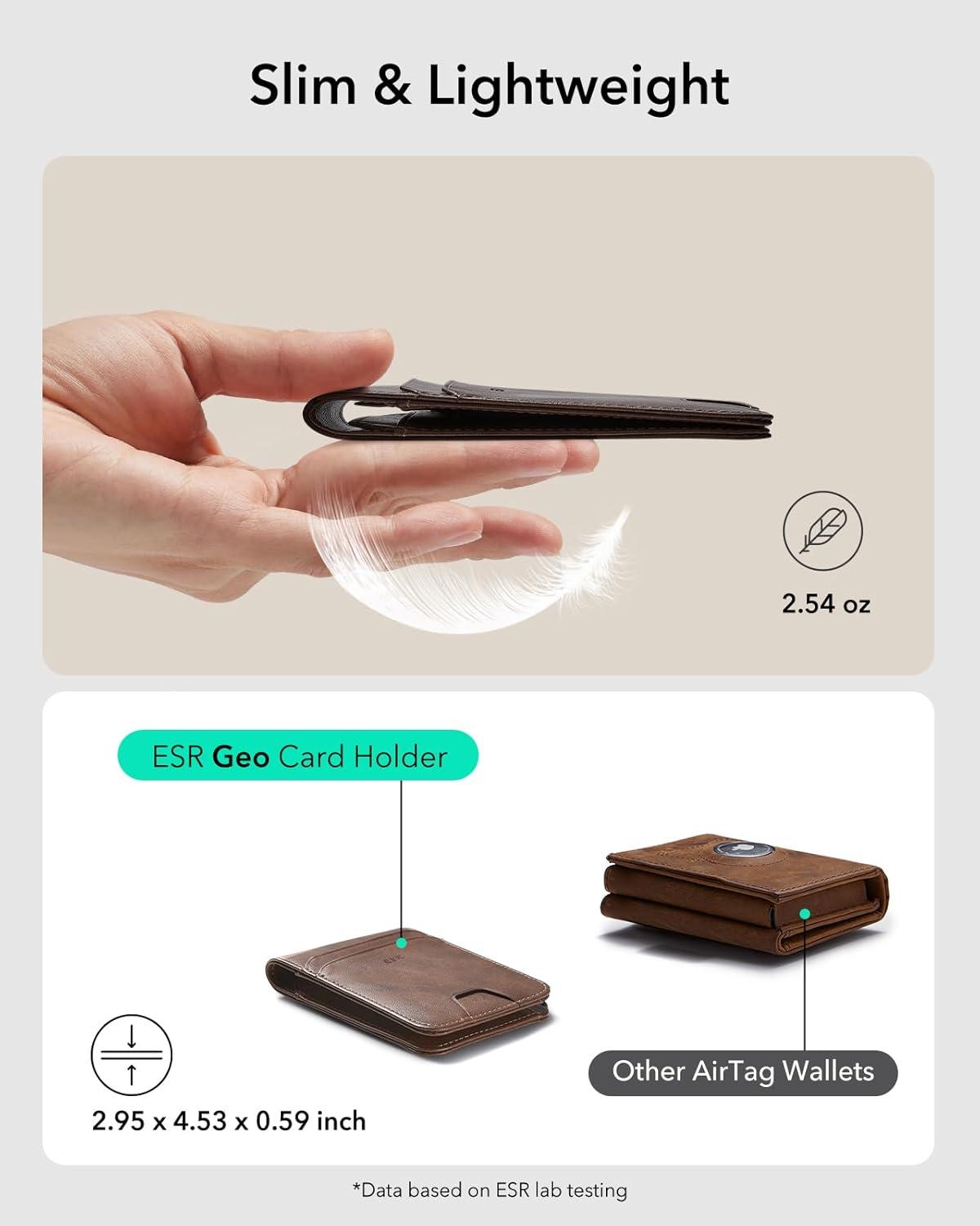 imageESR Magnetic Wallet Compatible with MagSafe Wallet with Adjustable Stand for iPhone 171615141312 Series Not for iPhone 1312 mini 3 Card Holder Vegan Leather BlueNonMagSafe 11 Cards 3 Bills Aged Leather