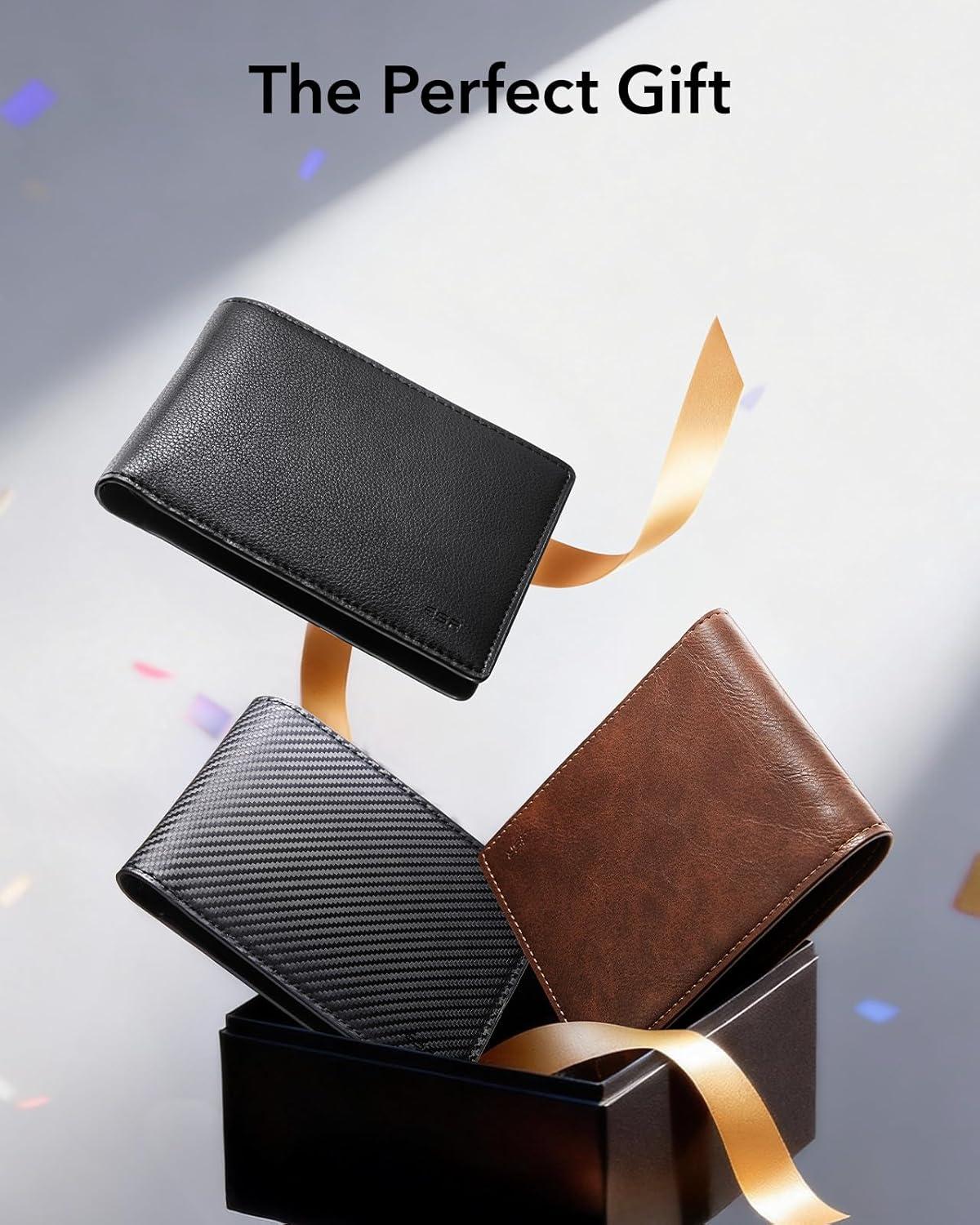 imageESR Magnetic Wallet Compatible with MagSafe Wallet with Adjustable Stand for iPhone 171615141312 Series Not for iPhone 1312 mini 3 Card Holder Vegan Leather BlueNonMagSafe 9 Cards 15 Bills Black Carbon Fiber