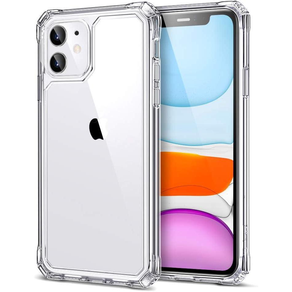 imageESR for iPhone 11 Case MilitaryGrade Protection with ShockAbsorbing Corners ScratchResistant and AntiYellowing Acrylic Back Slim Protective Phone Case AirArmor Series Clear