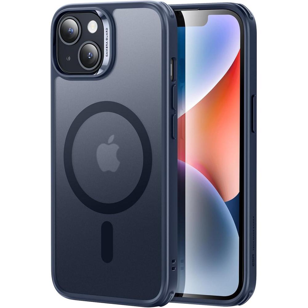 imageESR for iPhone 1413 Translucent Matte Case Compatible with MagSafe MilitaryGrade Protection Classic Series Frosted Blue