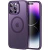imageESR for iPhone 14 Pro Translucent Matte Case Compatible with MagSafe MilitaryGrade Protection Classic Series Frosted Purple