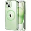 imageESR for iPhone 15 Plus Case Translucent Matte Case Compatible with MagSafe MilitaryGrade Protection Classic SeriesClear Green