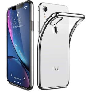 ESR Essential Zero for iPhone 6.1″ Case, Slim Clear Soft TPU, Flexible Silicone Cover for iPhone 6.1-Inch (2019), Silver Frame